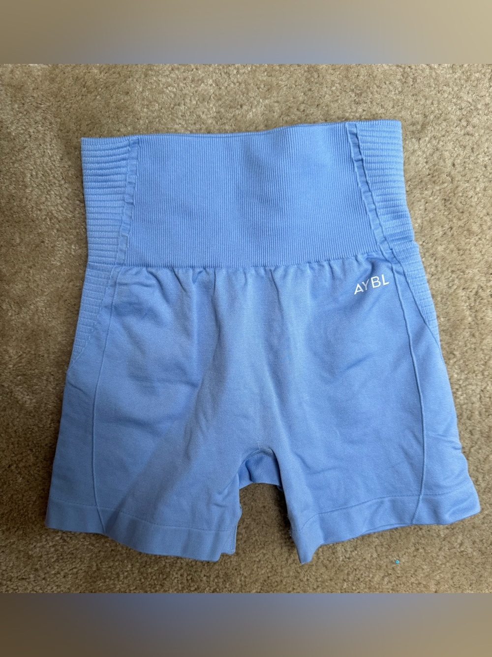 AYBL Seamless High-Waist Athletic Shorts - Light Periwinkle